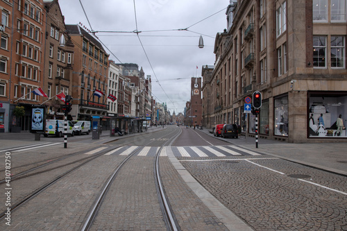 Empty Damrak At Amsterdam The Netherlands 18-3-2020 © Robertvt