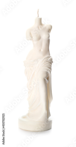Beautiful Venus De Milo candle isolated on white