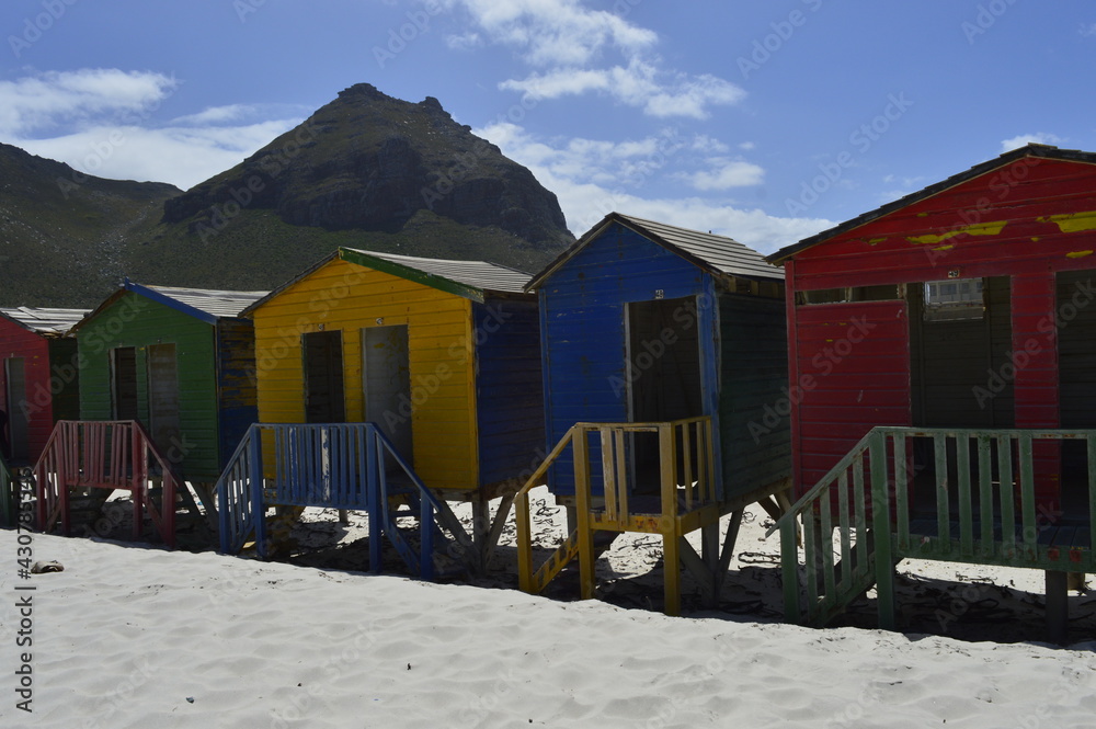 Naklejka premium The colors of Muizenberg beach