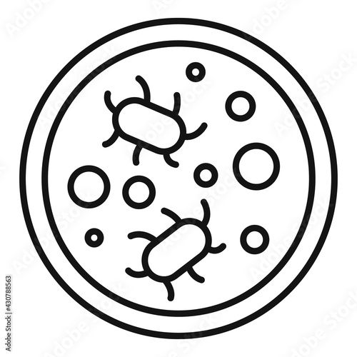 Digestion bacteria icon, outline style