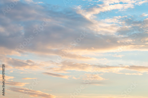 Morning sun and beautiful clouds.