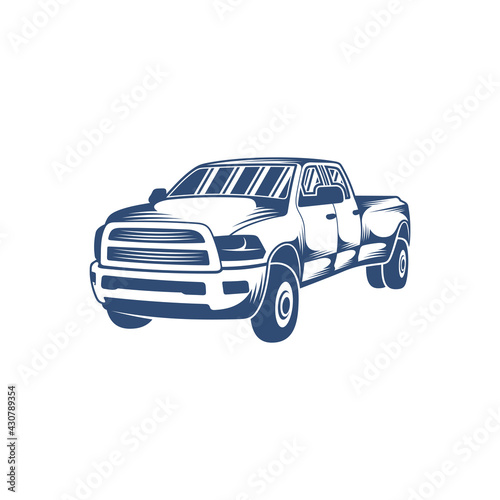 Pick up truck design vector illustration, Creative Pick up truck logo design concept template, symbols icons