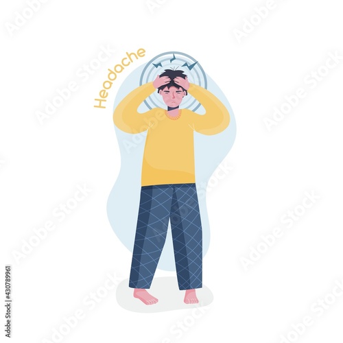 Schizophrenia symptoms collection. Editable isolated vector illustration.