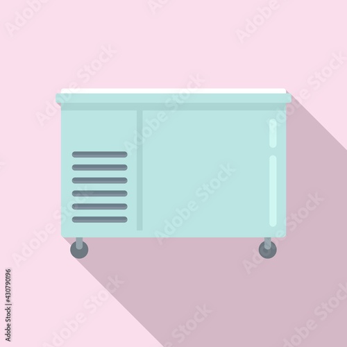 Food freezer icon, flat style