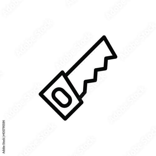 hand saw line icon vector illustration