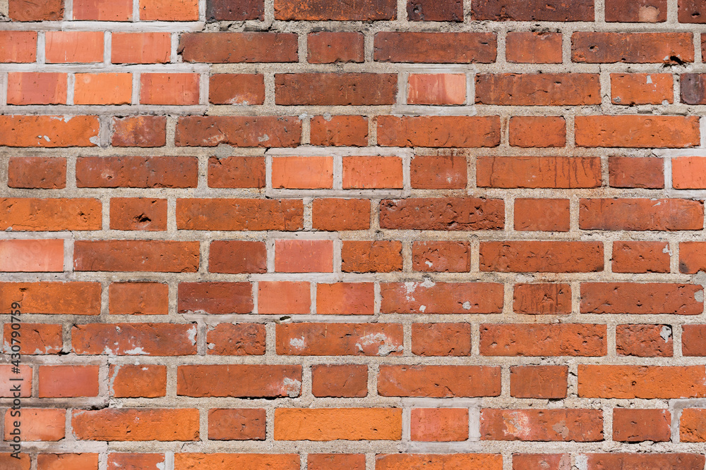 brick red wall. background of a old brick house. brick red wall. background of a old brick house.