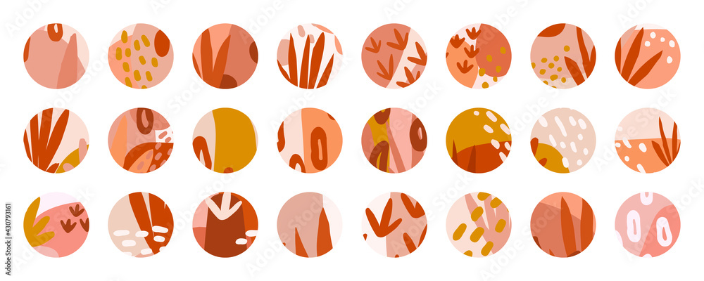 Big set of abstract vector backgrounds. Collection of vector highlight covers. Various shapes, lines, spots, dots, doodle objects. Round icons for social media stories. Isolated design elements. Big set of abstract vector backgrounds. Collection of vector highlight covers. Various shapes, lines, spots, dots, doodle objects. Round icons for social media stories. Isolated design elements.