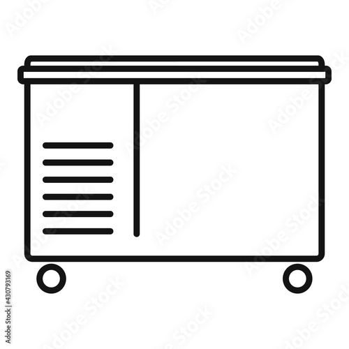 Food freezer icon, outline style