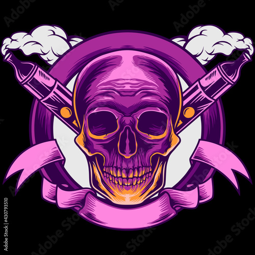 Skull Head Vape Mascot