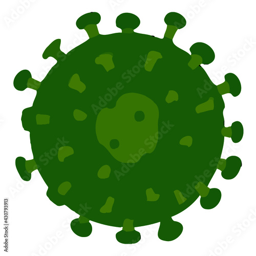 Virus illustration in green