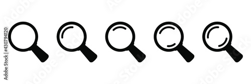 Magnifying Glass icon vector. loupe zooming icons illustration. Web or app search icon illustration template.