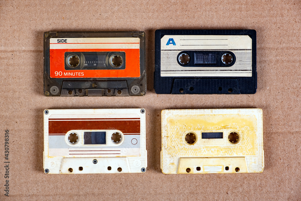 Fototapeta premium Audio Cassettes closeup