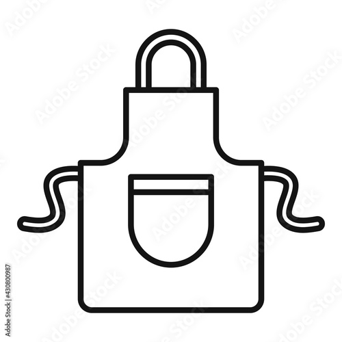Dry cleaning apron icon, outline style