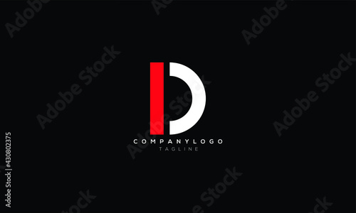 ID DI I AND D Abstract initial monogram letter alphabet logo design