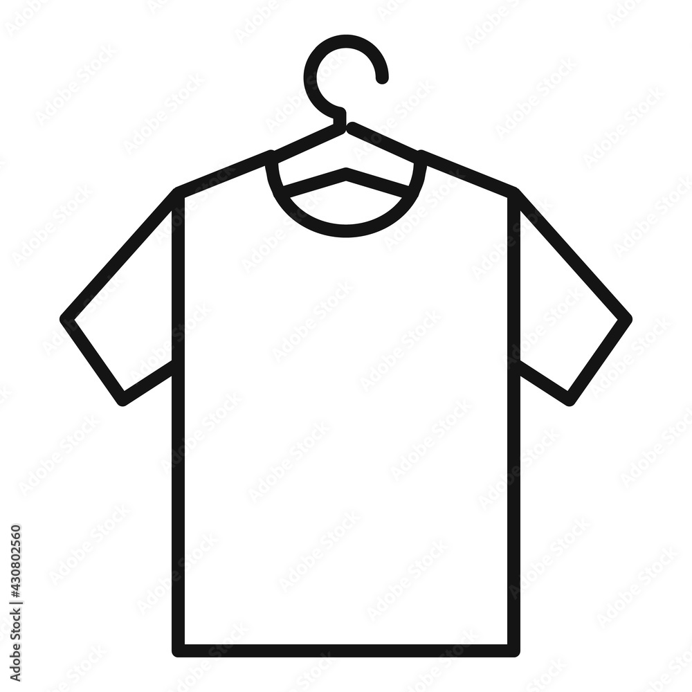 Tshirt on hanger icon, outline style