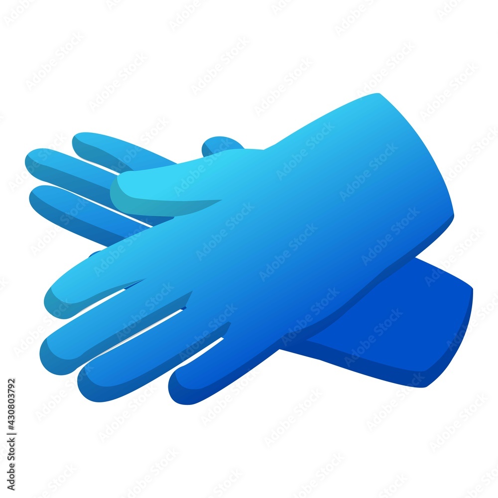 Garden gloves tool icon, cartoon style Garden gloves tool icon, cartoon style