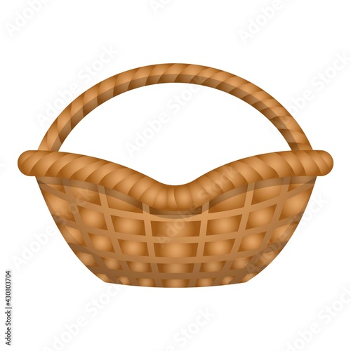 Garden basket icon  cartoon style