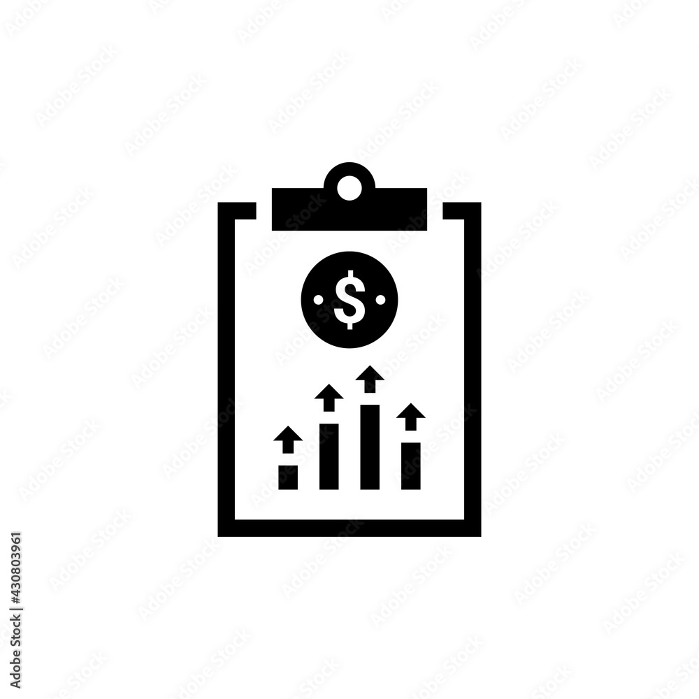 Profit Report icon in vector. Logotype