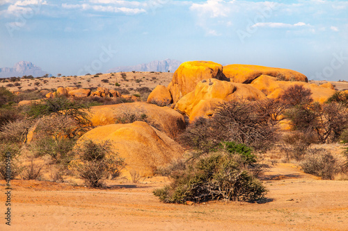 Red granite rocks near Spitzkoppe photo