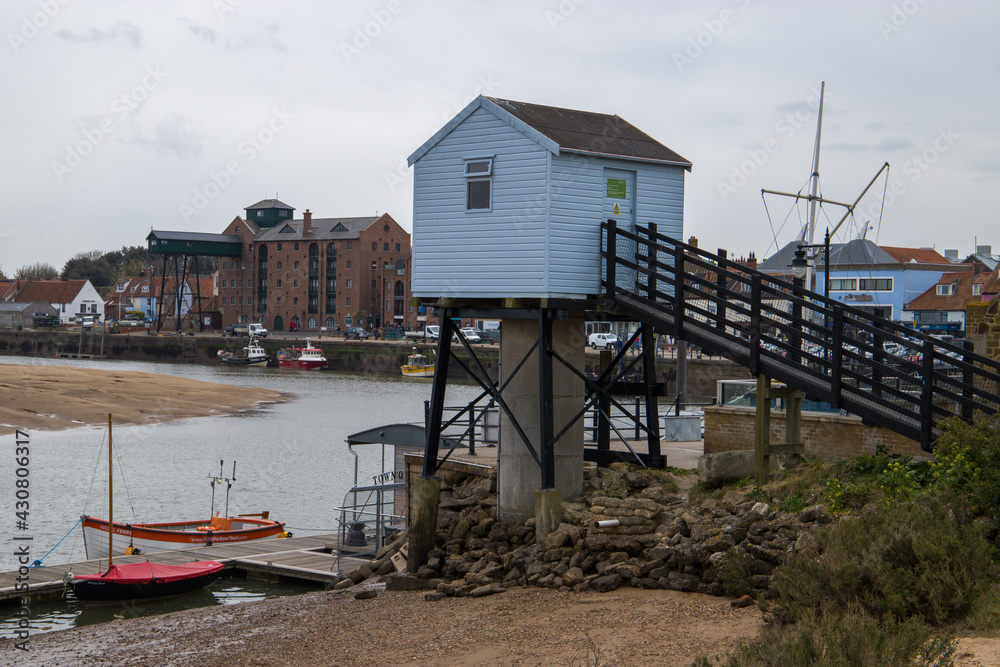 View across the harbour at Wells-Next-Sea in Norfolk View across the harbour at Wells-Next-Sea in Norfolk