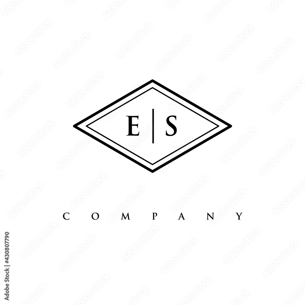 initial ES logo design vector initial ES logo design vector