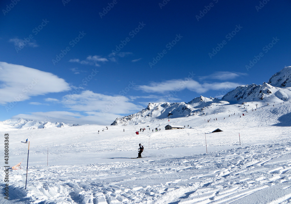 Ski resort in winter
