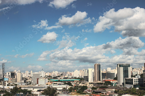 Cityscape with blue sky on a sunny day