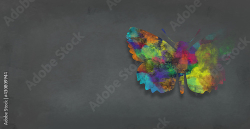 Rainbow butterfly. Creative abilities revealing © alien185