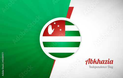 Happy independence day of Abkhazia greeting background. Abstract Abkhazia country flag illustration