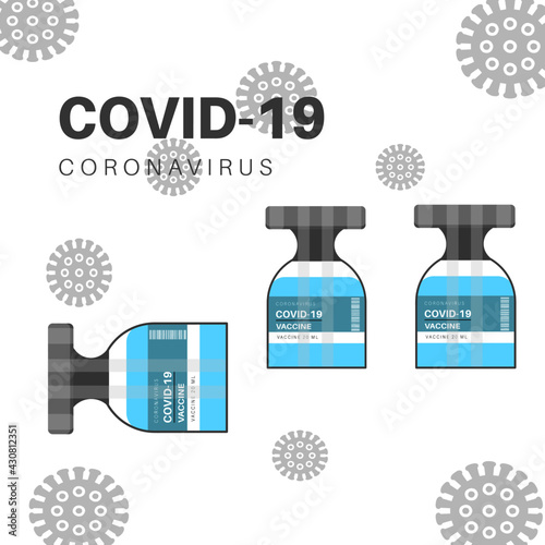 Coronavirus vaccine covid-19 medication pharmacy doctor banner and poster vaccination care injection vector design.