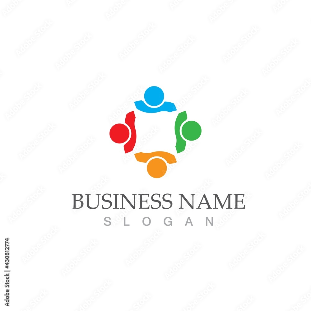 Community, network and social icon Community, network and social icon