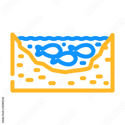 pond fish color icon vector. pond fish sign. isolated symbol illustration