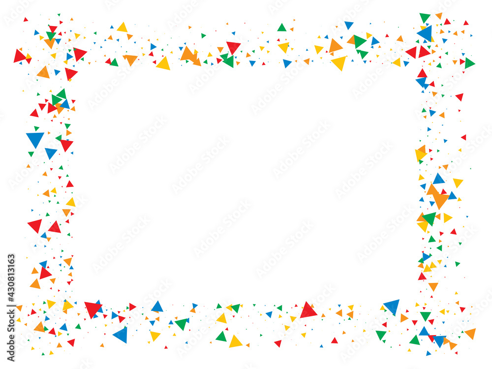 Triangle Explosion Confetti. Triangles Burst Falling Confetti. Flying