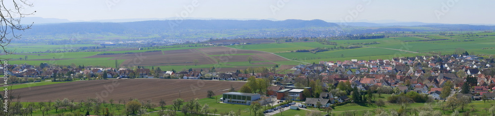 Panoramafoto auf Wendelsheim (Stadtteil von Rottenburg a.N.)