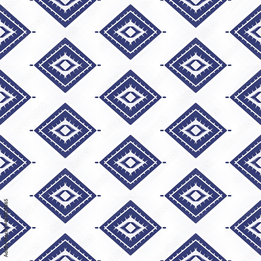 Obraz premium Ikat patterns ethnic tribal textile American African fabric geometric motif mandalas native boho bohemian carpet aztec 