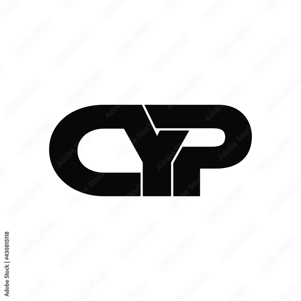 CYP letter monogram logo design vector