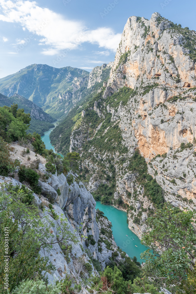 View of the Verdon gorge in the south of France