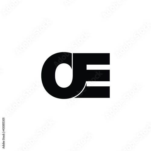 Letter OE simple logo design vector