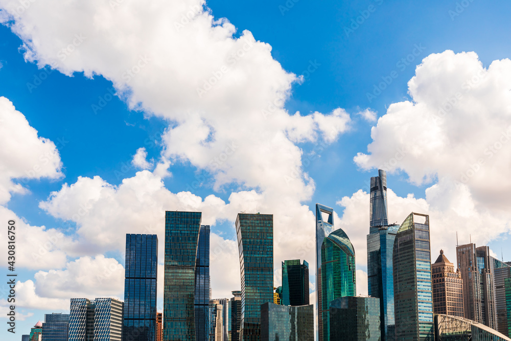 Urban architecture and natural scenery of Shanghai, China