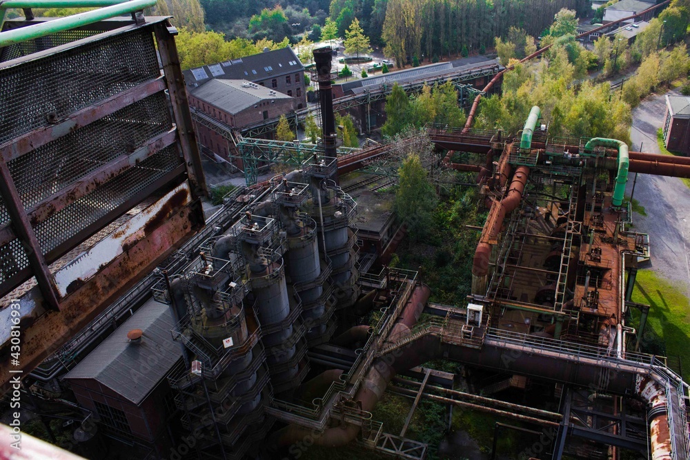 View over the lost factory in germany