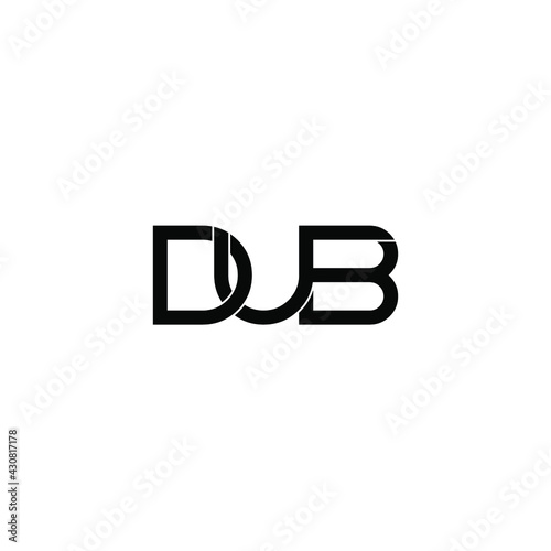 dub letter original monogram logo design