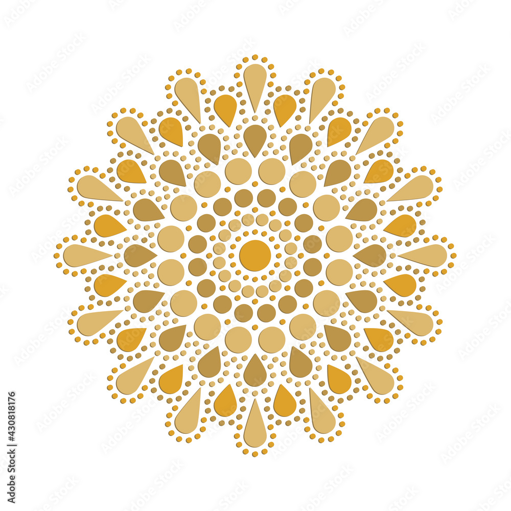Vector monochrome dot painting mandalas. Aboriginal style of dot painting Vector monochrome dot painting mandalas. Aboriginal style of dot painting