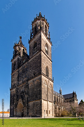 Obraz na płótnie Der Dom in Magdeburg in Sachsen-Anhalt, Deutschland w salonie