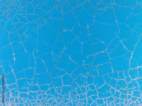 Blue texture with grunge crack With rough gradation, cracks for making backgrounds