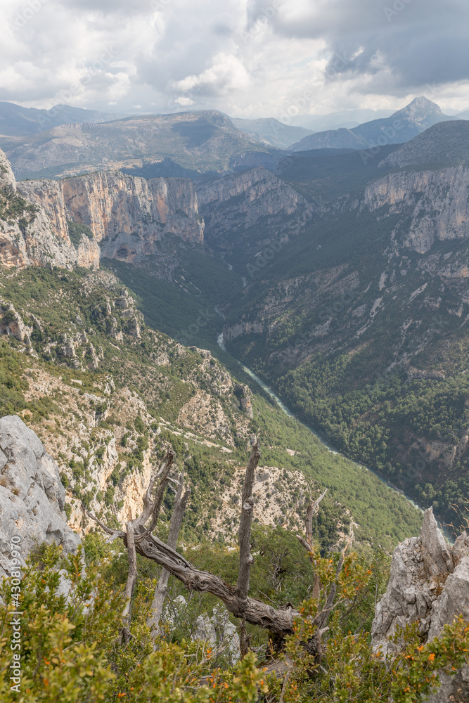 View of the Verdon gorge in the south of France