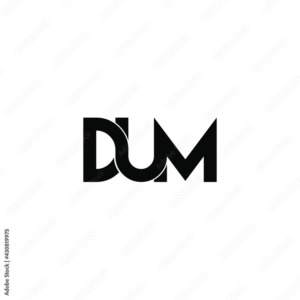dum letter original monogram logo design dum letter original monogram logo design