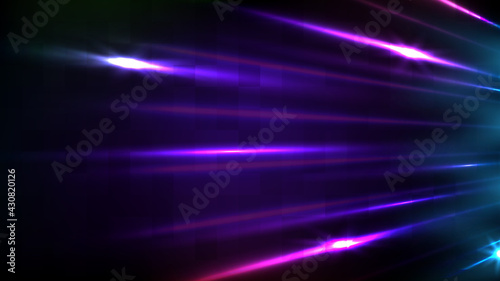 Abstract futuristic background of sci fi technology fast moving neon speed line