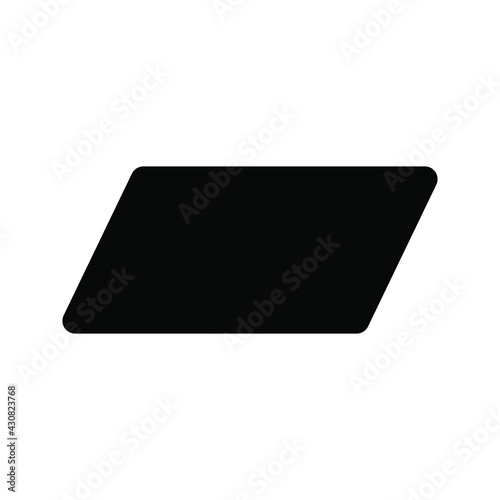 Parallelogram icon. Geometric figure elements for mobile concepts and web applications. The Parallelogram icon can be used for web and mobile.