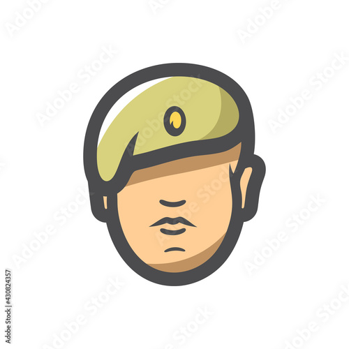 Maroon Military of Army Special Forces vector sign