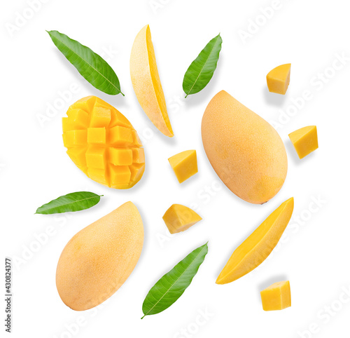 Mango on white background
